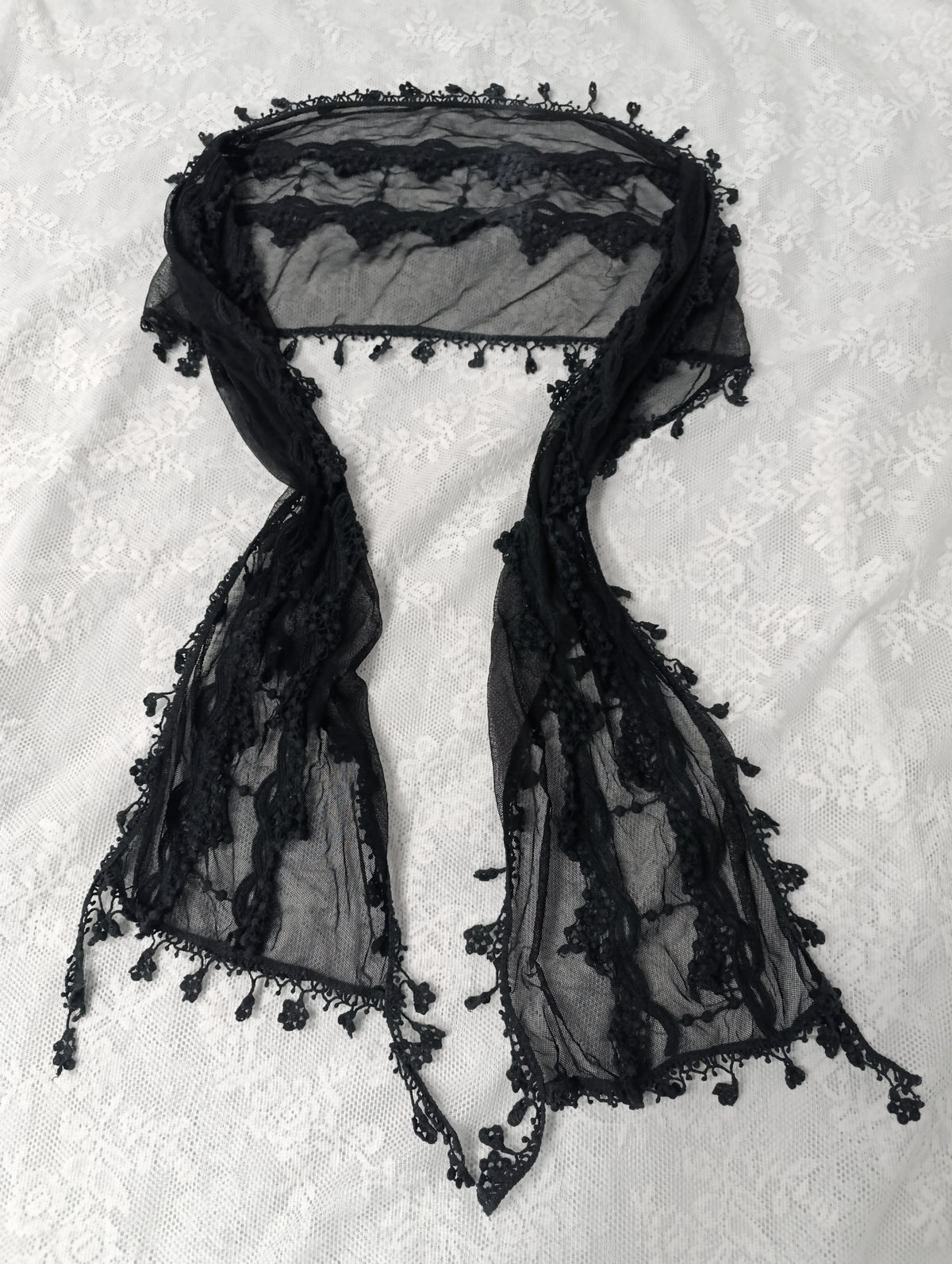 Lace Mesh Scarf ༺♰༻