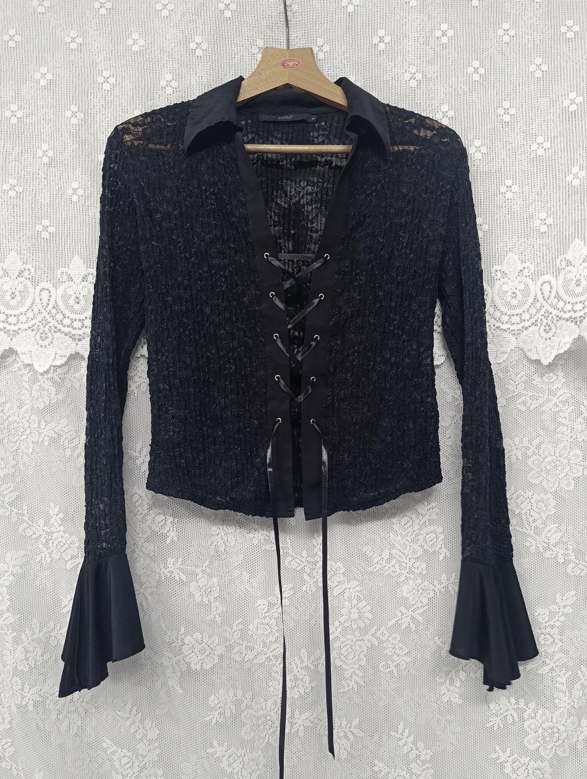 Lace Corset Tie Shirt ✞︎