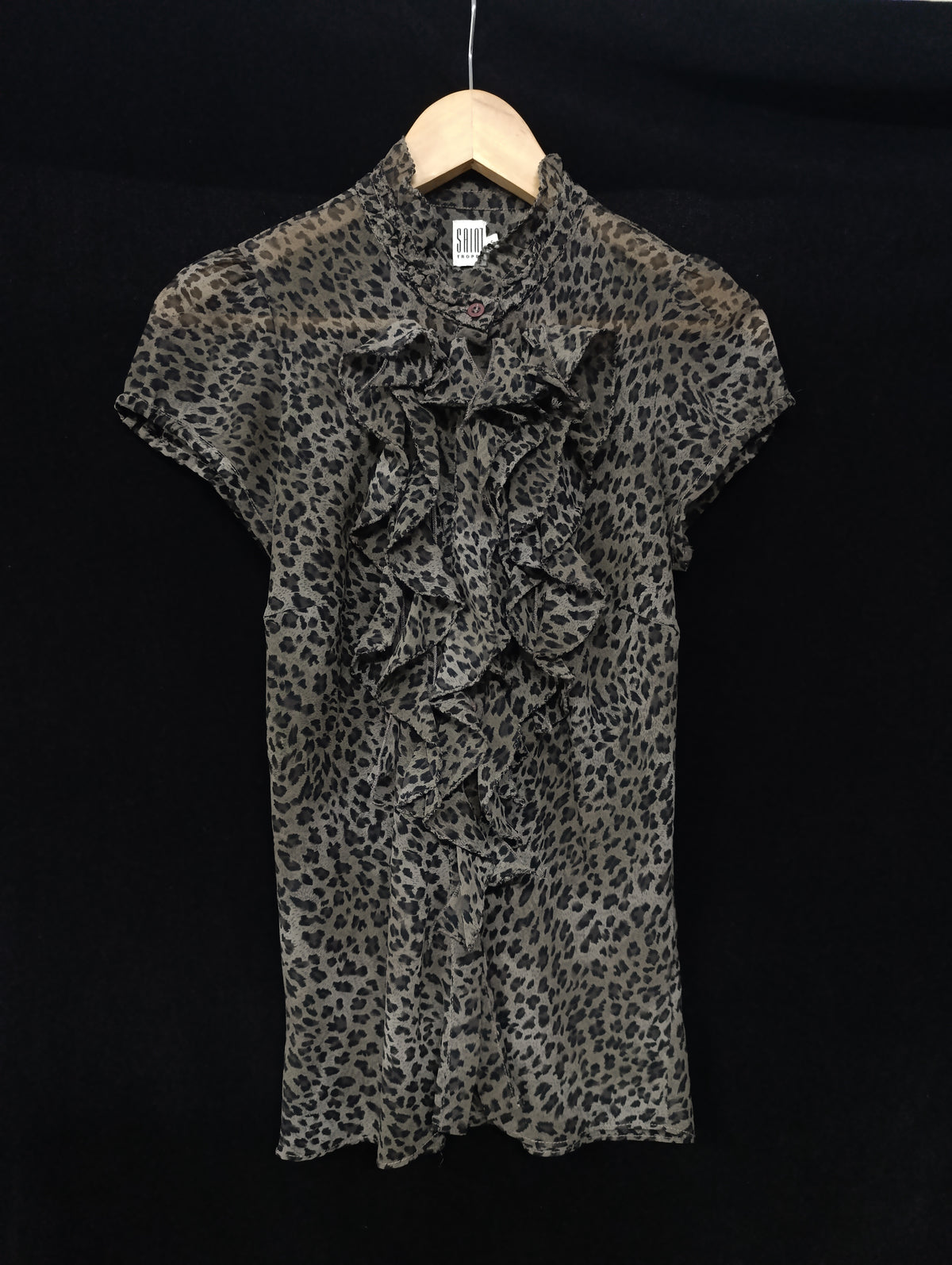 Leopard Ruffle Blouse 𝄞