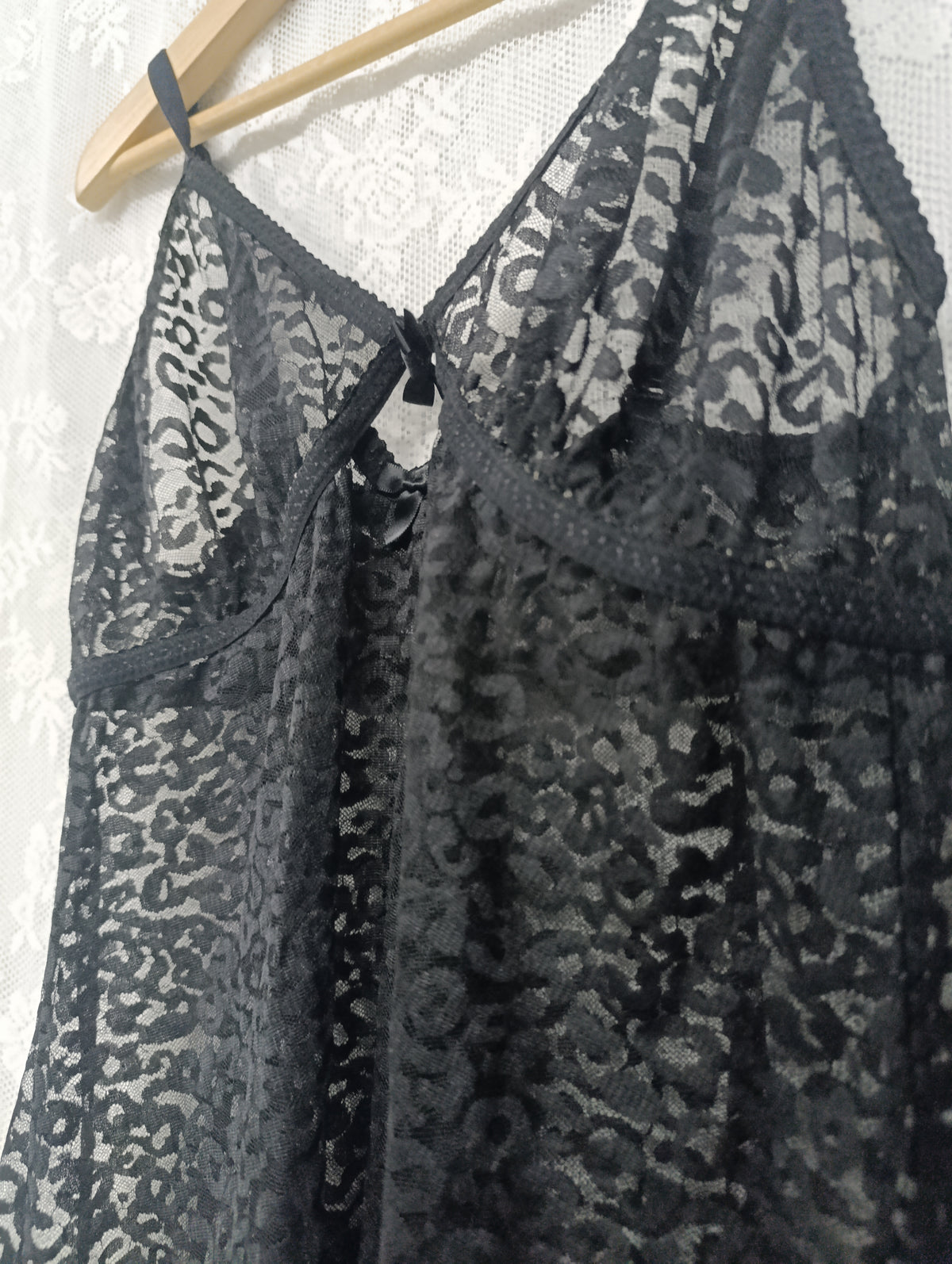 Leopard Lace Slip Dress ₍^. .^₎⟆