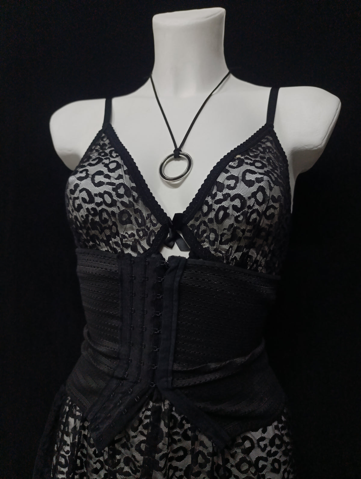 Leopard Lace Slip Dress ₍^. .^₎⟆