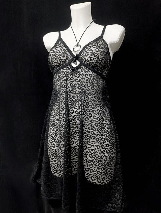 Leopard Lace Slip Dress ₍^. .^₎⟆