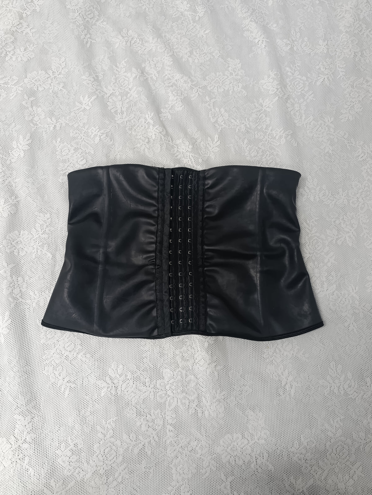 Faux Leather Corset Belt 𖤝