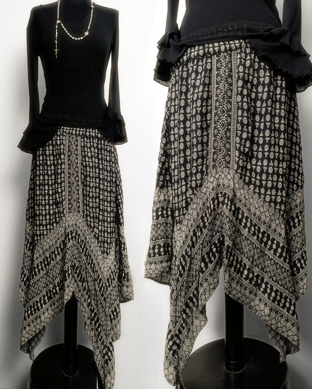 Asymmetric Hippie Skirt ‧₊˚✩彡