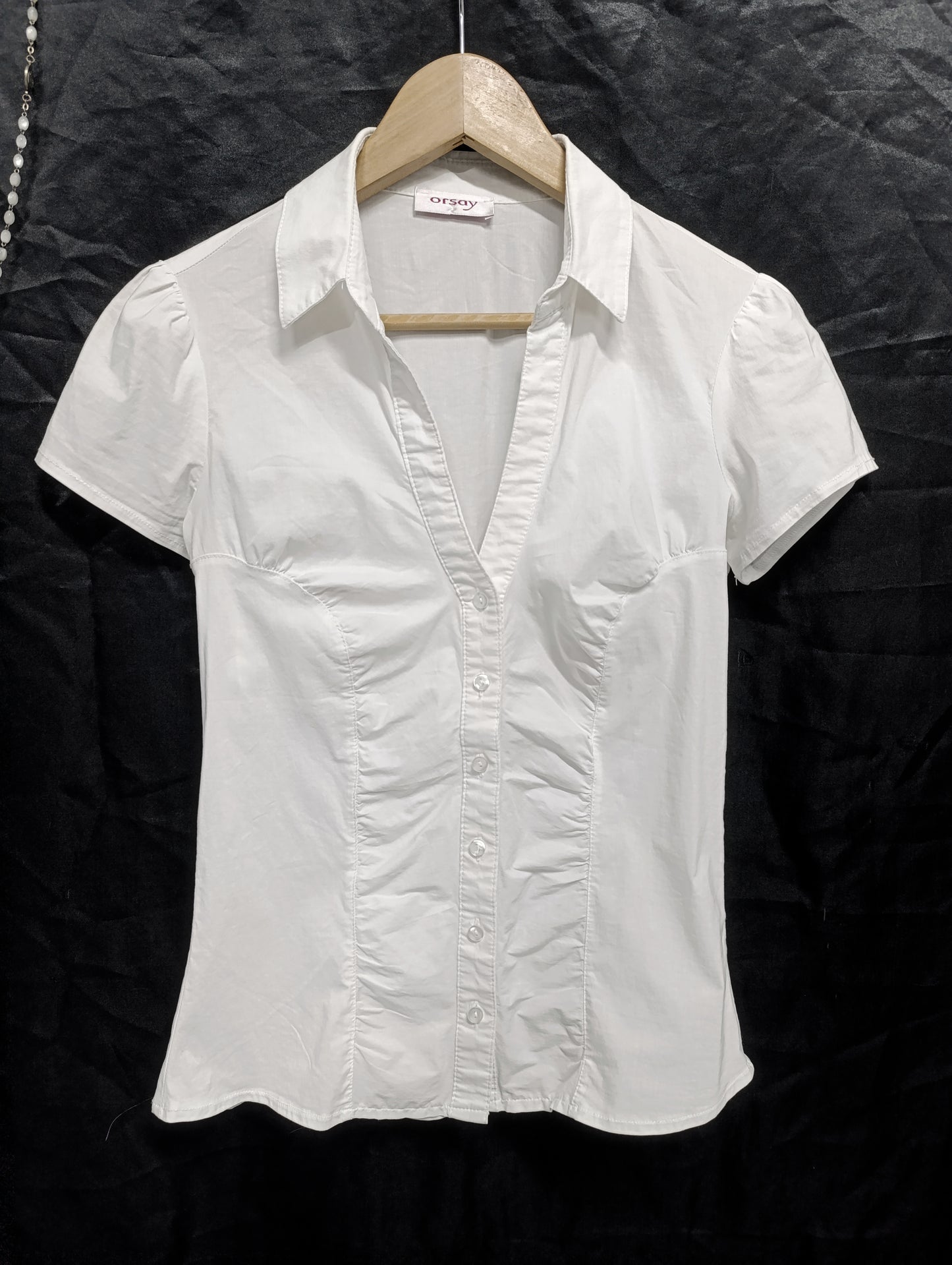 White Ruched Shirt 𝜗ৎ