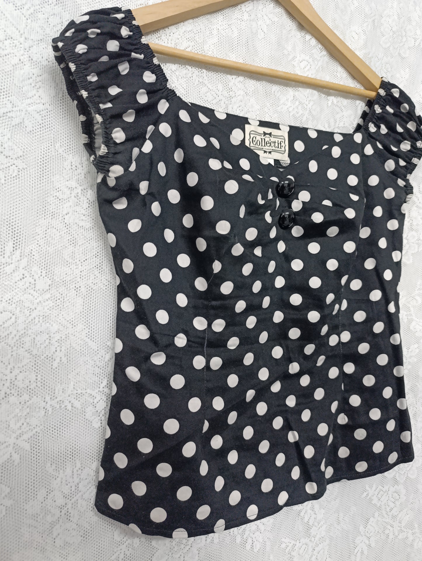 Vintage Polka Dot Top ⛦