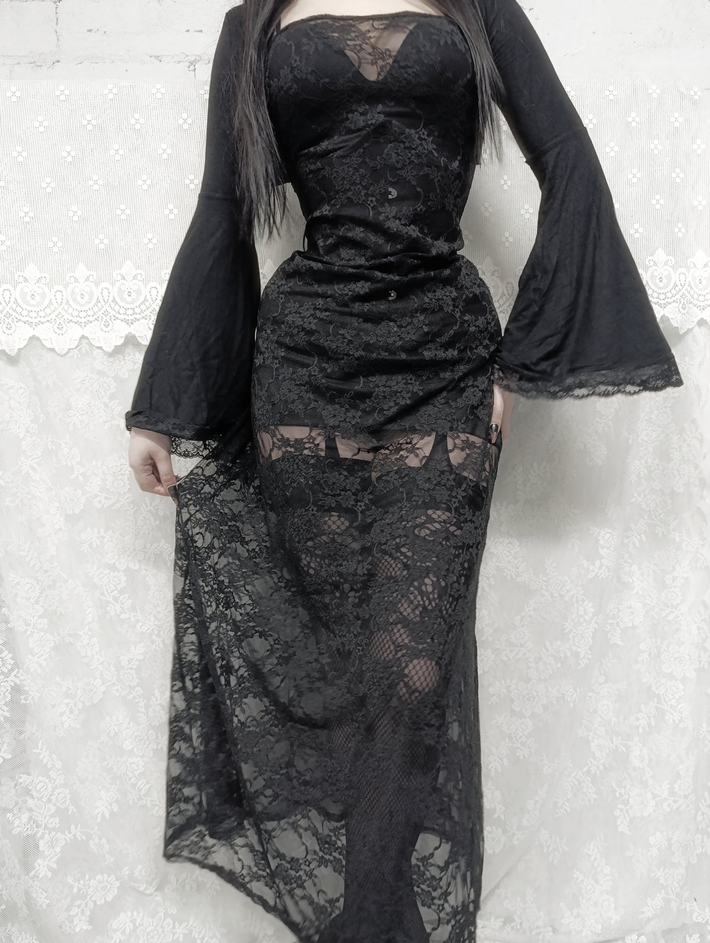 Sheer Lace Maxi Dress ⛦