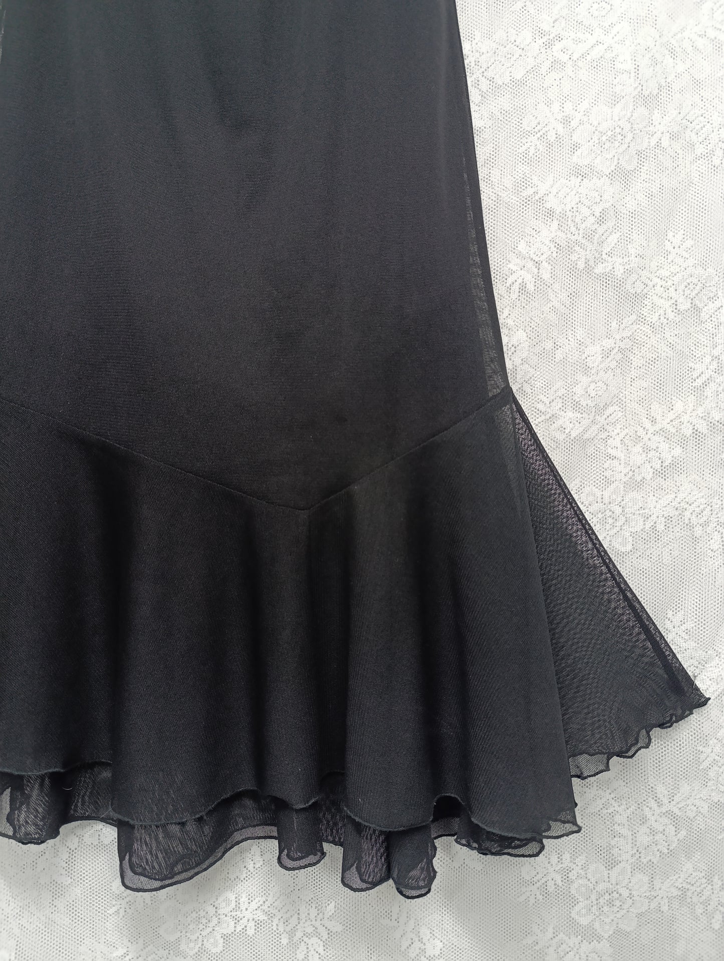 Maxi Mesh Skirt 𖤐⭒๋࣭