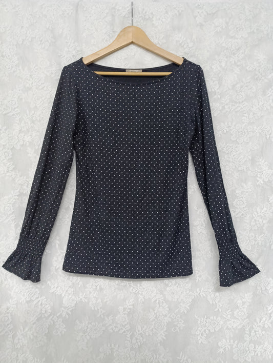 Polka Dot Bell Sleeve Blouse 𝜗ৎ