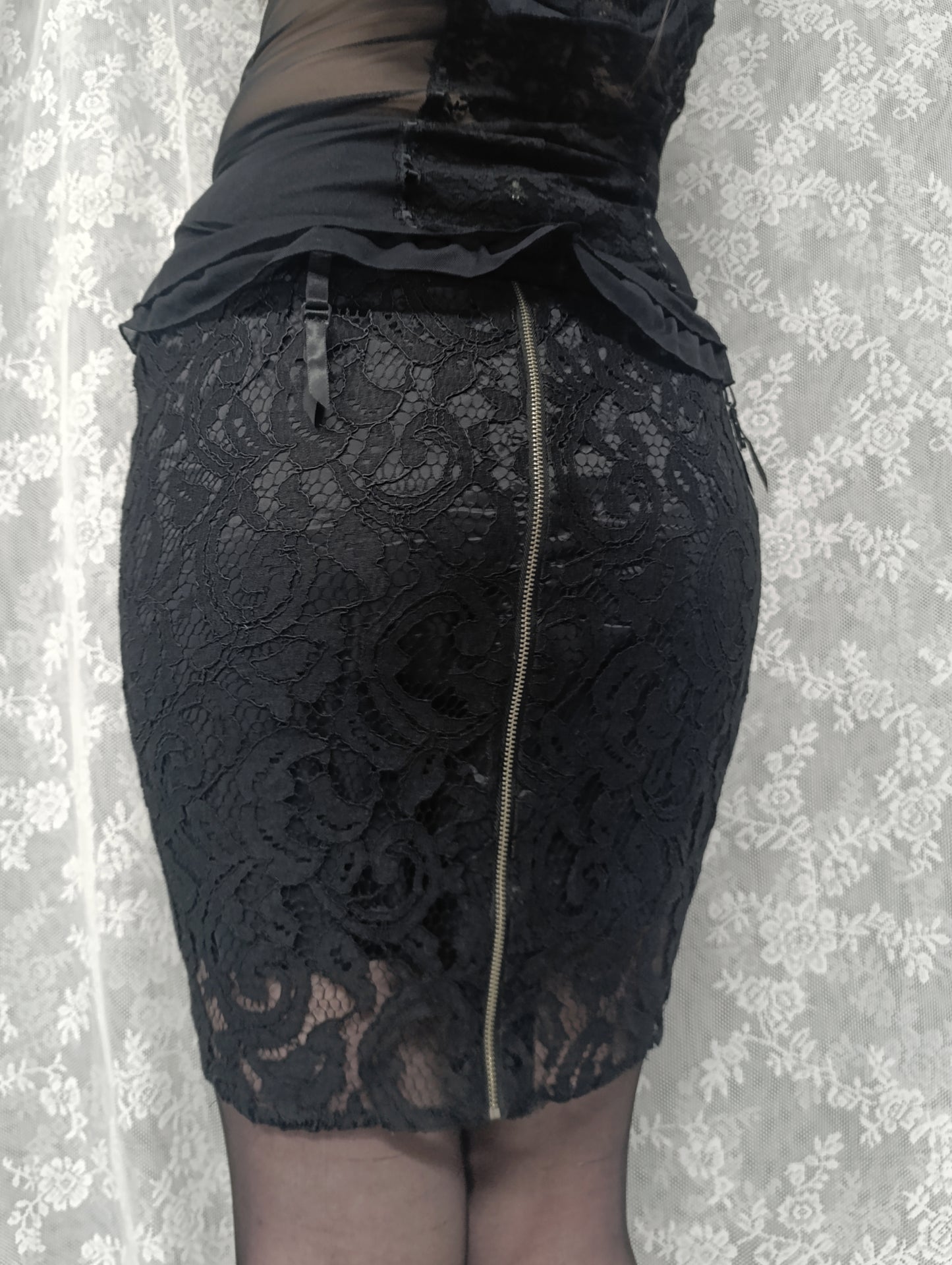 Lace Midi Skirt -♡´-
