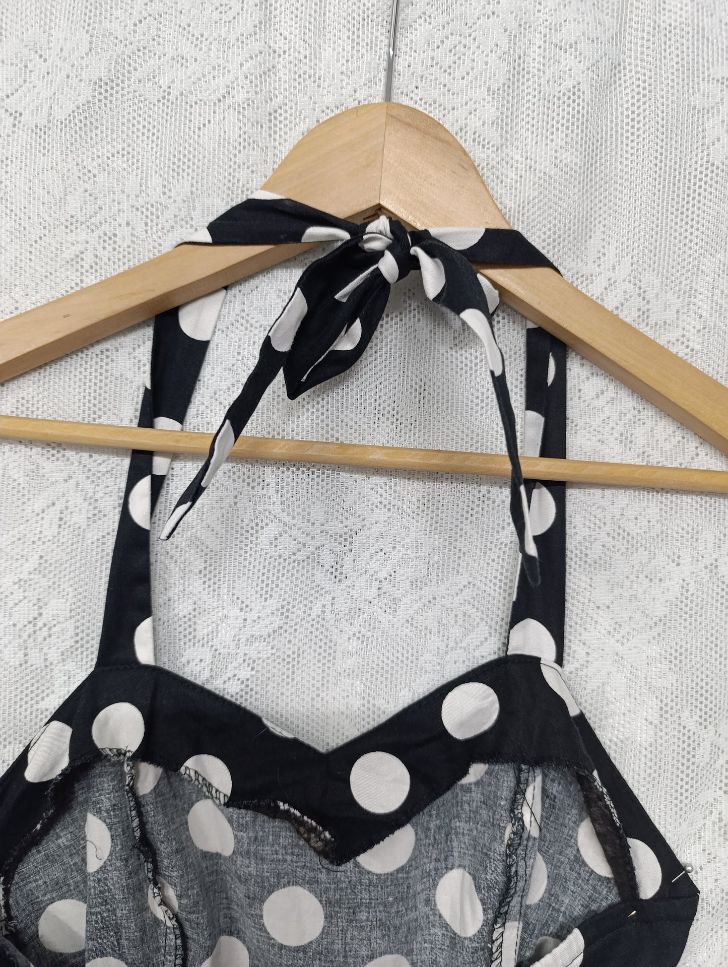Polka Dot Halter Dress 𓆩♱𓆪