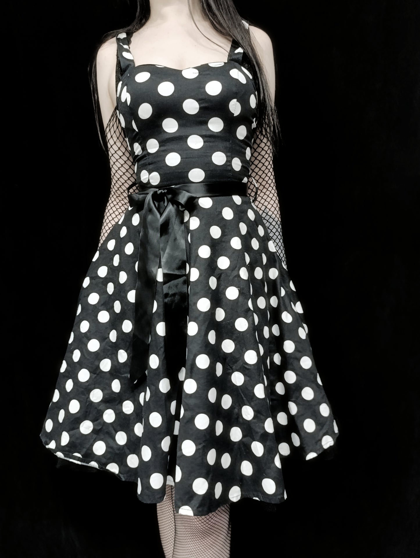 Polka Dot Halter Dress 𓆩♱𓆪