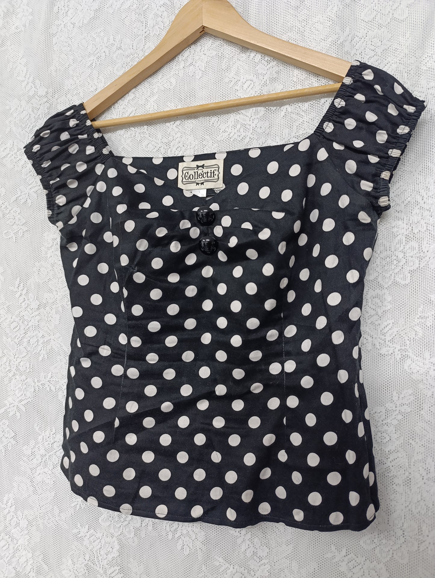 Vintage Polka Dot Top ⛦